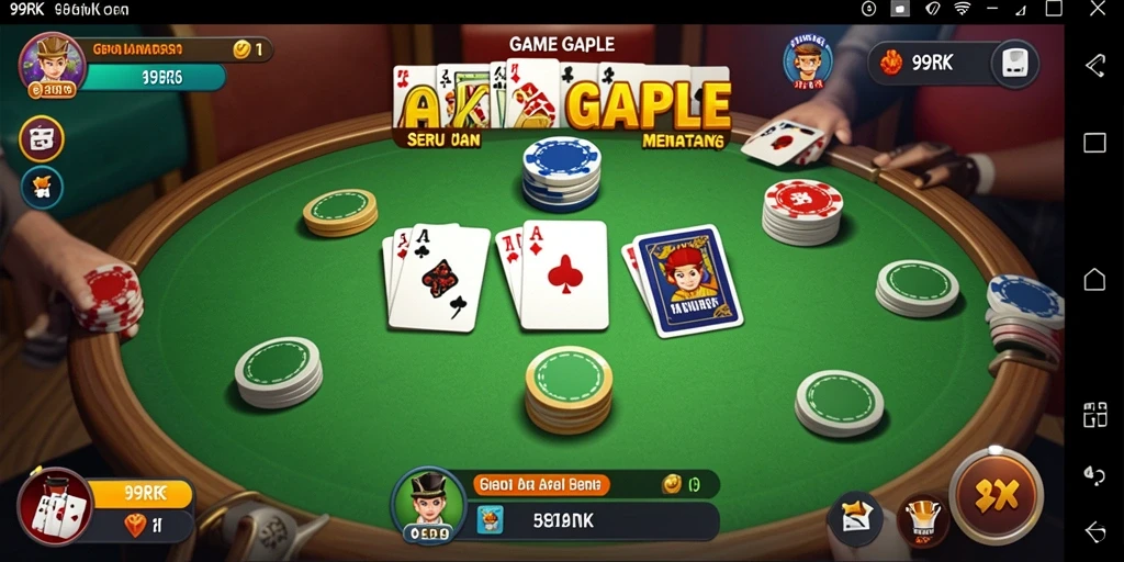 Gameplay seru dan interaktif dari game Gaple 99RK.