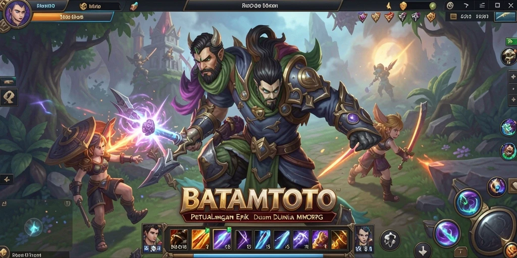 Screenshot gameplay BATAMTOTO yang menampilkan aksi seru dalam dunia MMORPG.