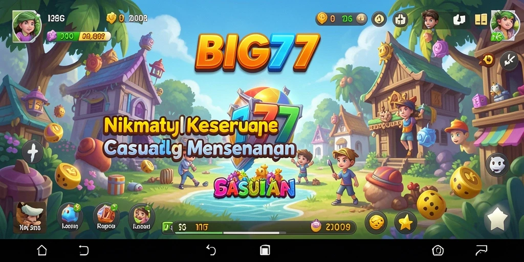 Tampilan gameplay BIG77 yang penuh warna dan seru.