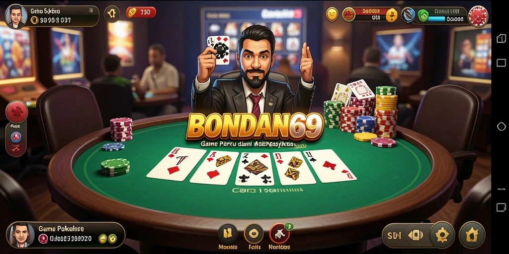 Screenshot gameplay BONDAN69 menampilkan keseruan bermain Poker.