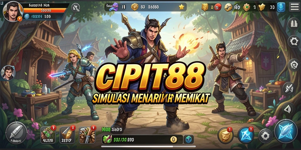 Tangkapan layar utama CIPIT88 menampilkan gameplay Simulation yang mendebarkan.