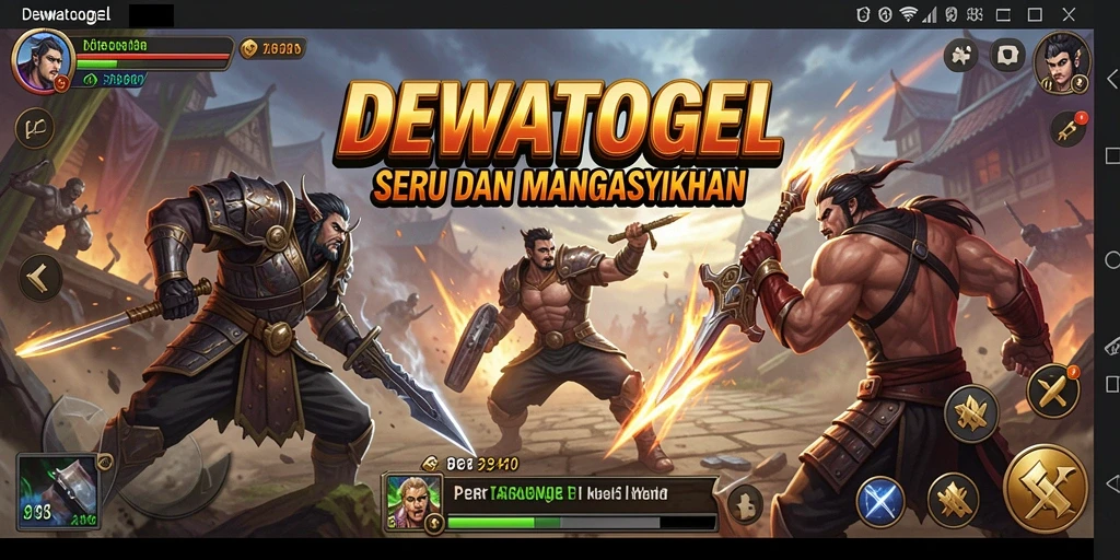 Tangkapan layar DEWATOGEL menampilkan aksi pertarungan yang mendebarkan.