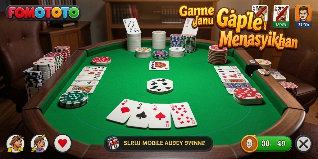 Gameplay FOMOTOTO yang seru dalam permainan Gaple.