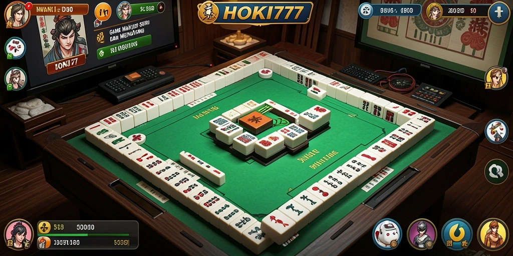 Tampilan gameplay HOKI777 dengan ubin Mahjong yang menarik.