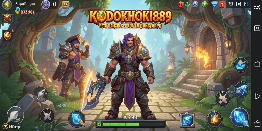 Tampilan gameplay mendebarkan dari KODOKHOKI889 dengan karakter yang beraksi.