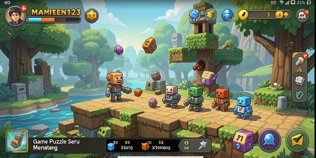 Tampilan gameplay MAMEN123 yang menantang dan menarik.