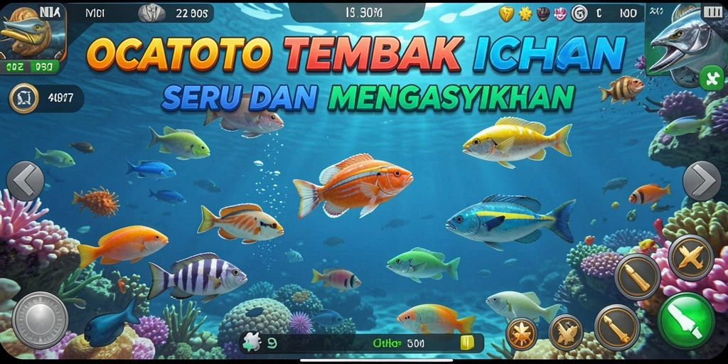 Tampilan gameplay menarik dari OCATOTO saat berburu ikan.