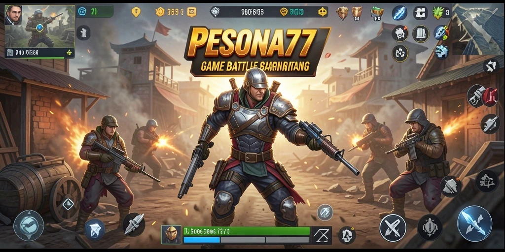 Gameplay seru dalam PESONA77 yang menampilkan pertarungan Battle Royale.
