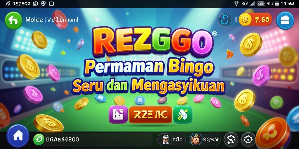 Screenshot gameplay REZEGO yang menampilkan kegembiraan bermain Bingo.