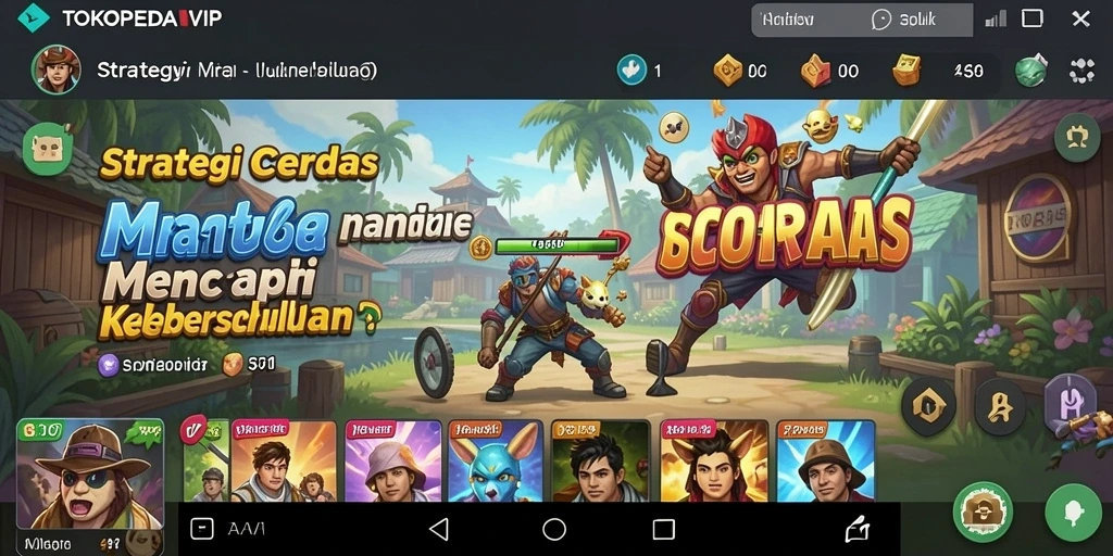 Screenshot mencolok dari gameplay menyusun strategi di TOKOPEDIAVIP.