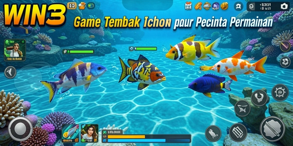 Screenshot gameplay WIN33 menampilkan serunya menembak ikan.